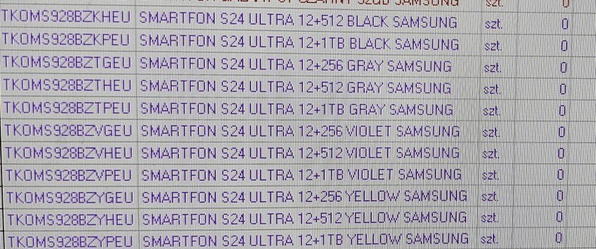 Speicherleck der Farben der Samsung Galaxy S24-Serie 1