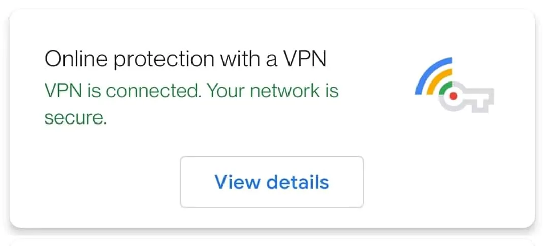 Google One VPN-Screenshot