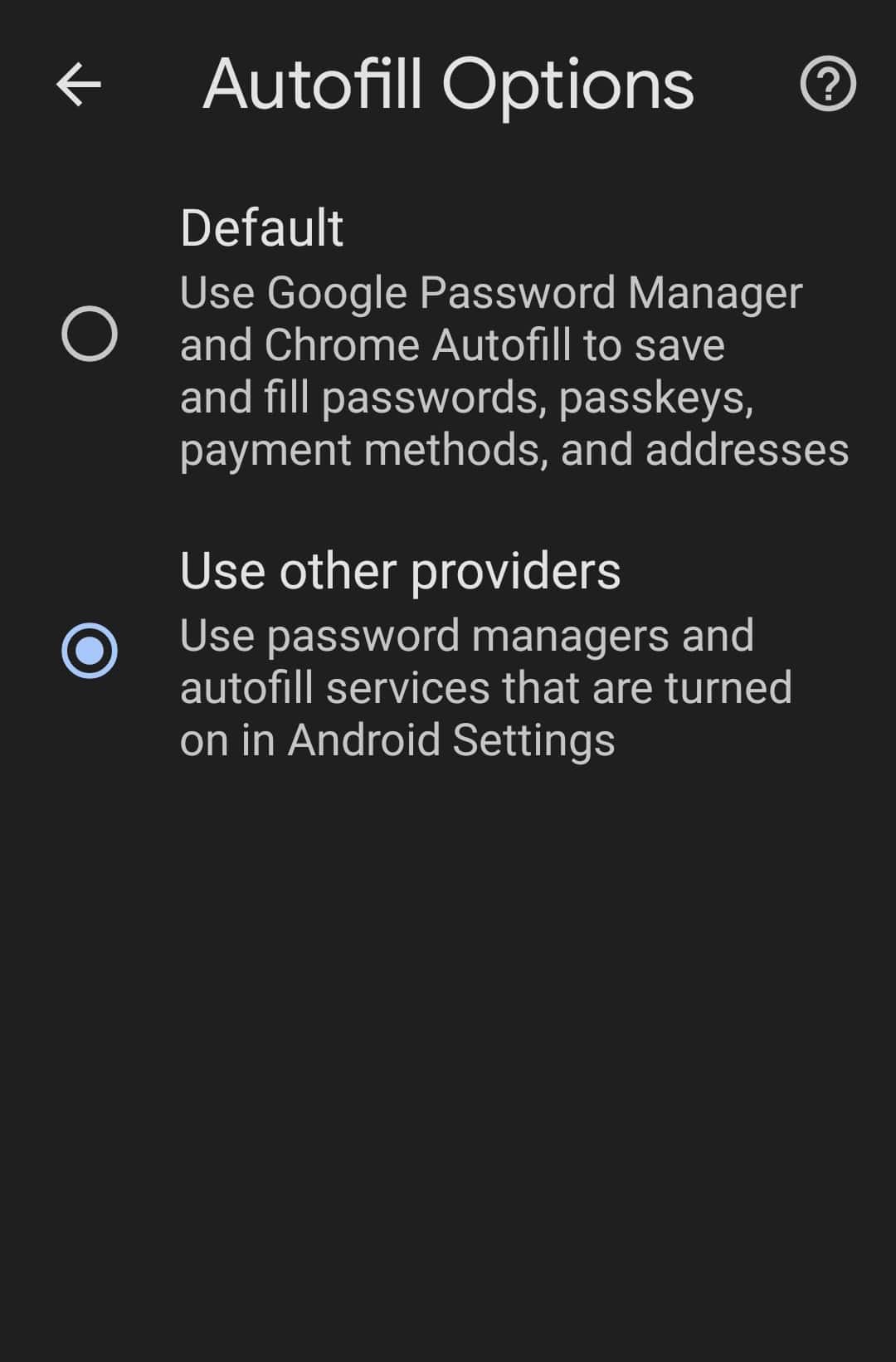 Passwort-Manager Chrome Android