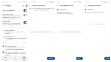 Google Passwort-Manager Android CSV-Import