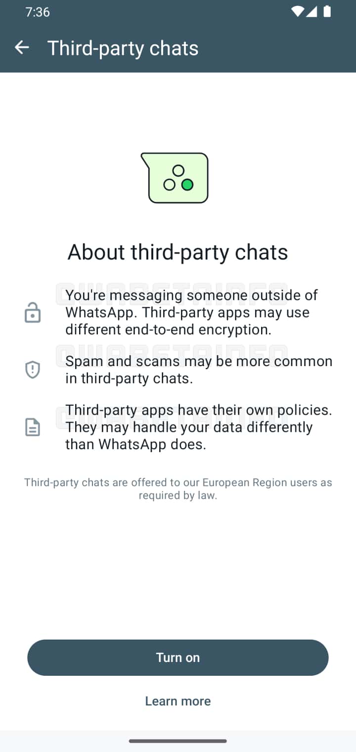 WhatsApp-Chats von Drittanbietern