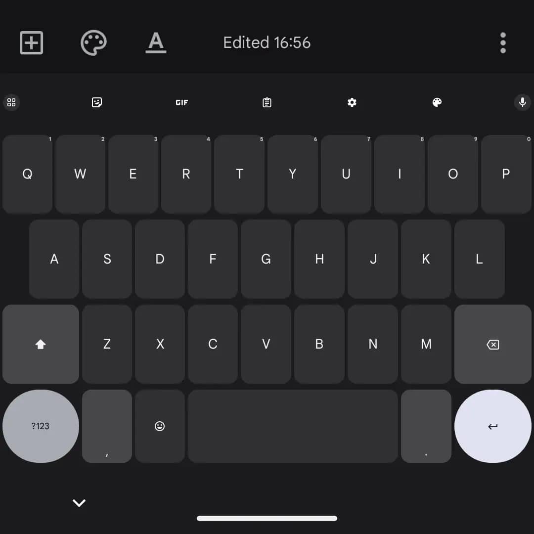 Gboard winziger Text 1