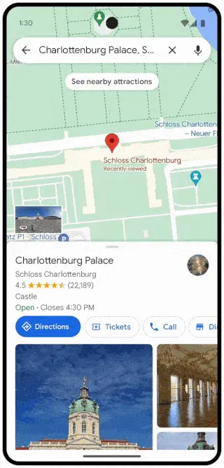 Google Maps übersichtliche Wegbeschreibungen