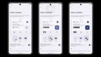 Android-Farbkontrastvergleich mit maximiertem Textkontrastlicht AH