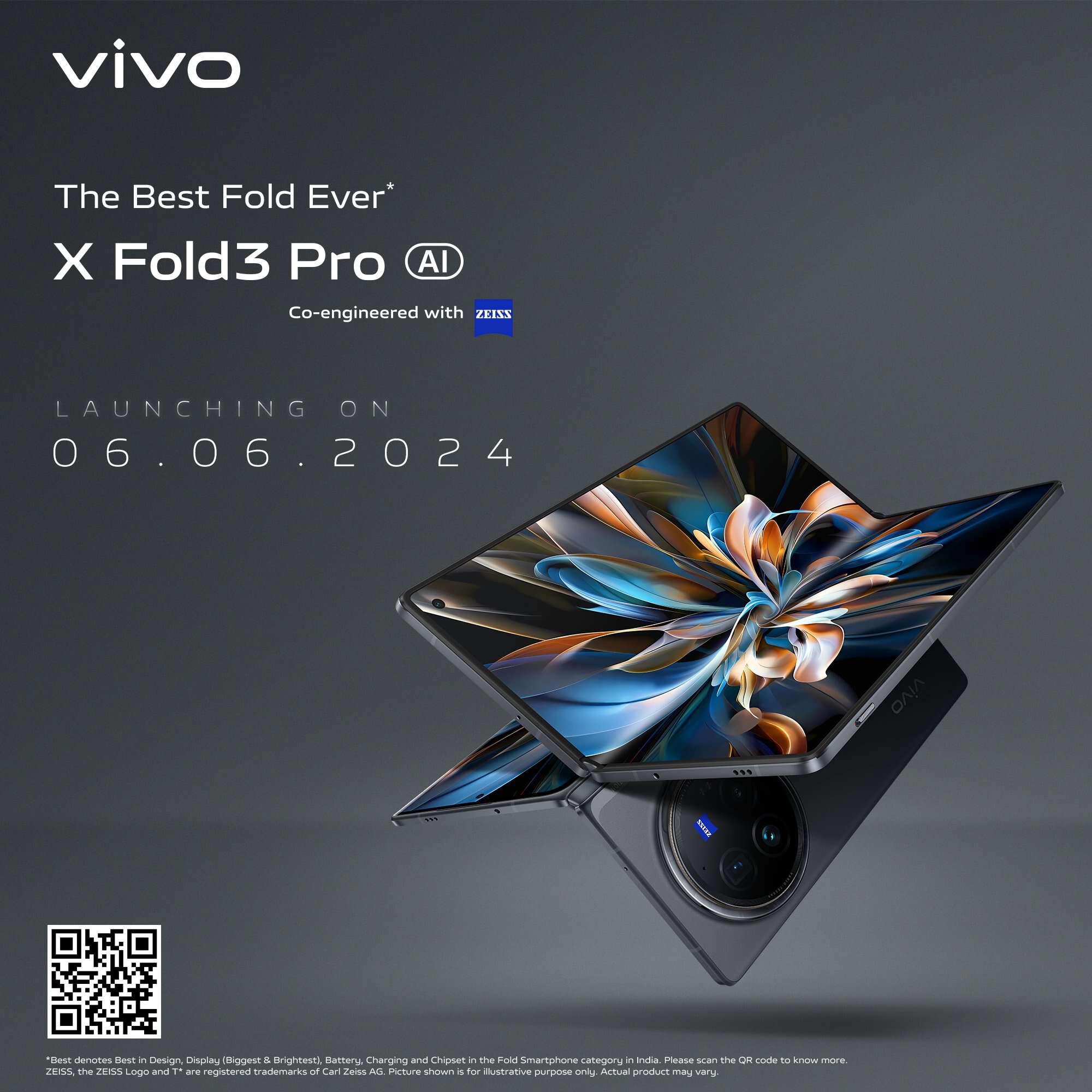 Ankündigung der weltweiten Markteinführung des Vivo X Fold 3 Pro