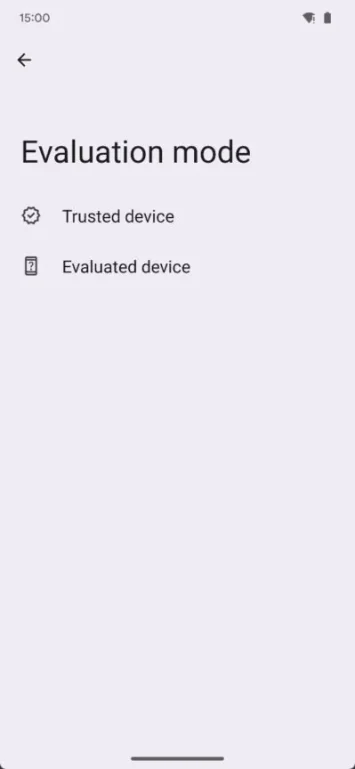 Android 15 auf dem Gerätediagnosetool 3