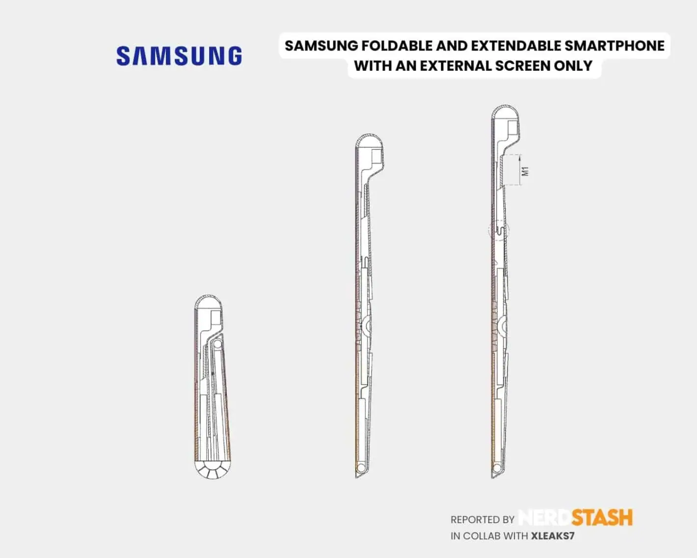 Designpatent 2 für das faltbare Telefon Samsung Galaxy Flip
